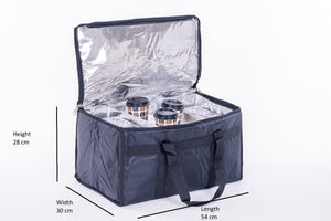 *T20D Food & Drinks Delivery Extra Large Thermal Bag with Dividers & cupholder